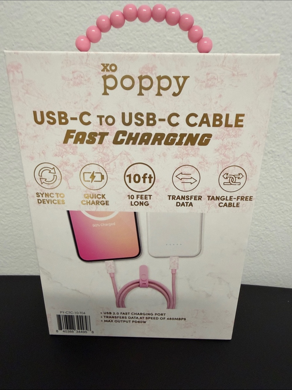 XO Poppy | Vintage Pink Floral iPhone 16 Pro Max MagSafe Case + USB-C Cable 🌸 - Picture 9 of 10
